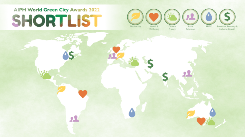 Shortlist Announced for the Inaugural AIPH World Green City Awards 2022